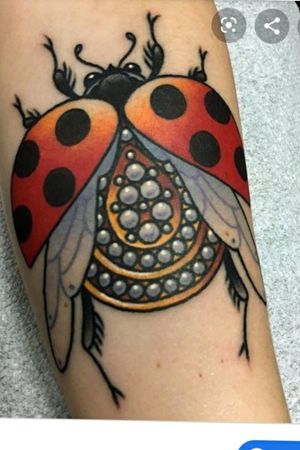Ladybug in traditional style 