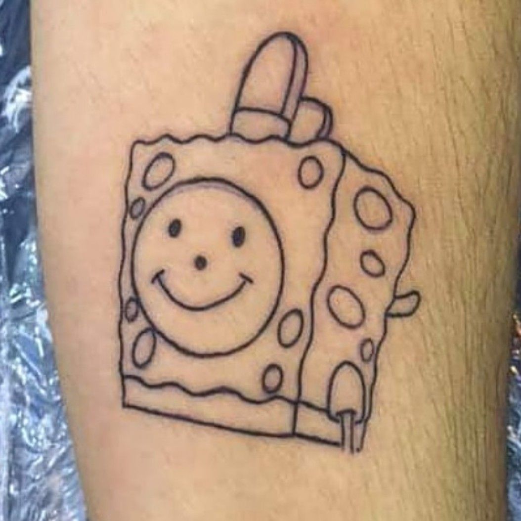 Simple Spongebob Balloon Day tattoo  Tatuajes que hacen juego Tatuaje  kawaii Tatuajes tiernos