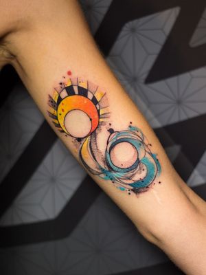 🌞Sun and moon for Linor🌛. Thanks for all the freedom that you gave me in this project and for going through with pain like a champion. Check out more of my work on links below:Instagram/Facebook- @matheuslansky.tattooWhatsapp- 0538036216___________________________________________________ #abstractart #sunandmoon #abstracttattoo #colorwork #watercolor #customtattoo #bodyart #art  #tattooideas #tattoo2me #inked #sketchtattoo #israeltattoo #telaviv