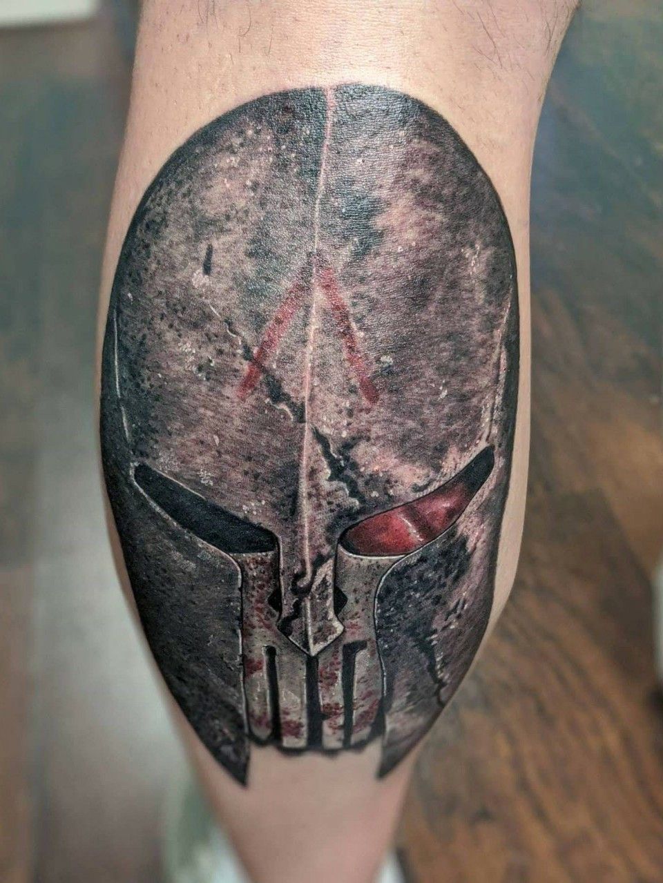 Spartan Helmet Skull Tattoo