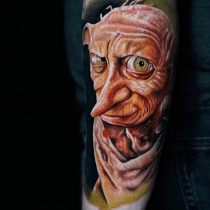 Harry Potter tattoo by Ruben Barahona done at Graveyard New York City 