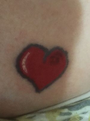 Fresh, added color n bit of white to already existing heart