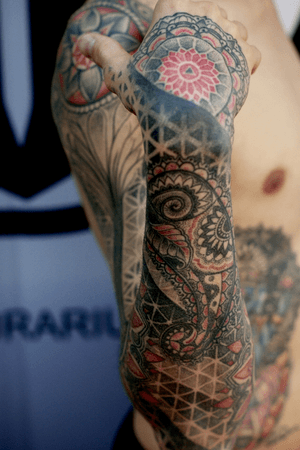 Ornament tattoo, dotwork and whip shading. Russia, belgorod 