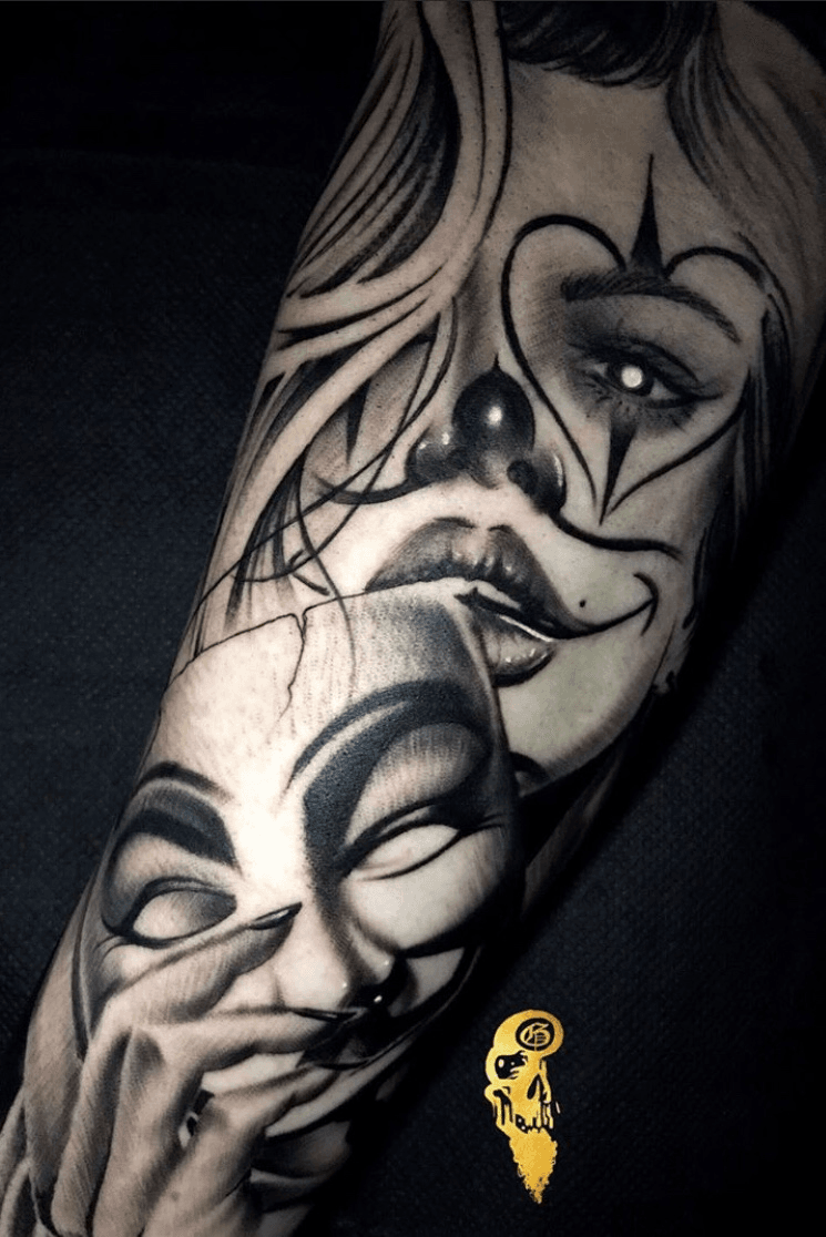 Clown Woman Payasa Htown tattoo California chola by TXREC on DeviantArt