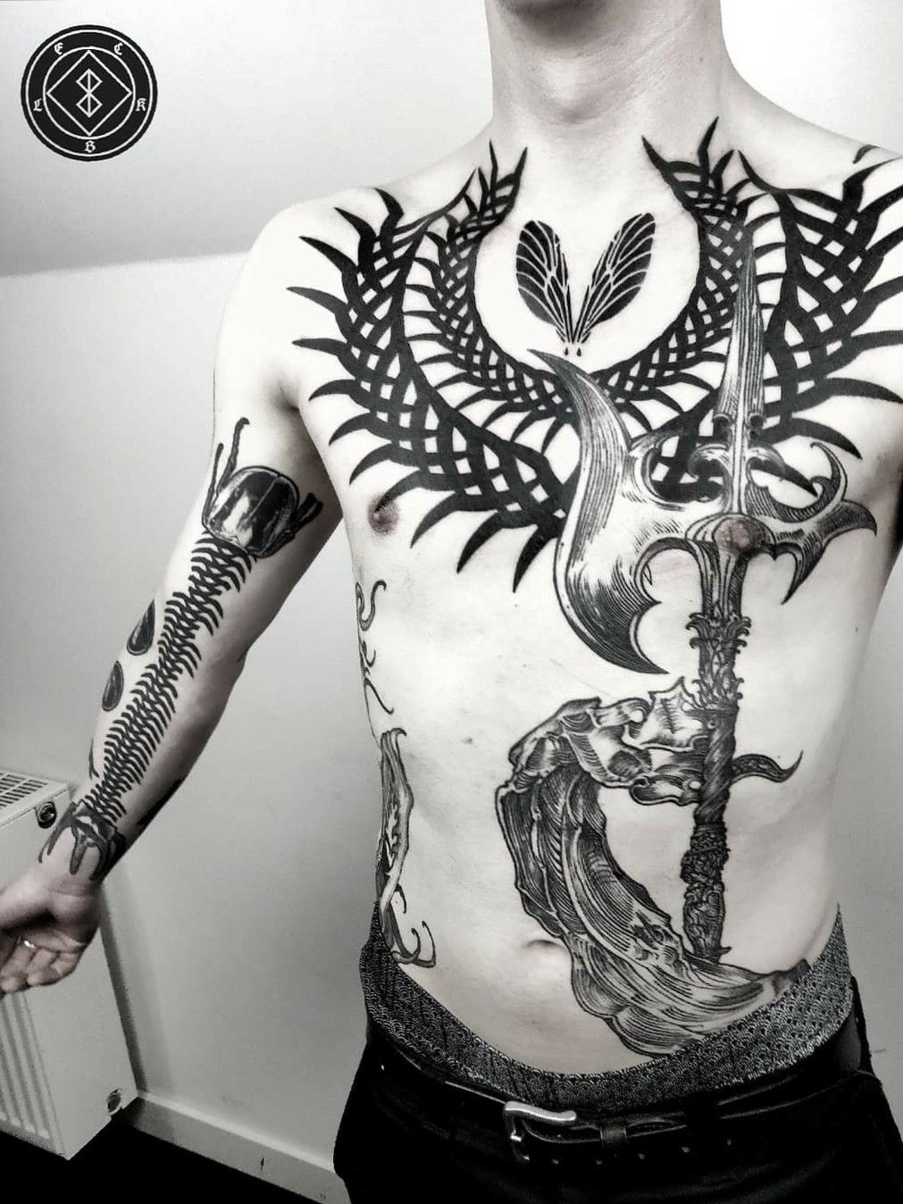 100 Death Fire Chest Tattoo Design png  jpg 2023