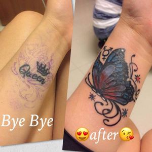 Butterfly #tattoocoverup #trademarc 