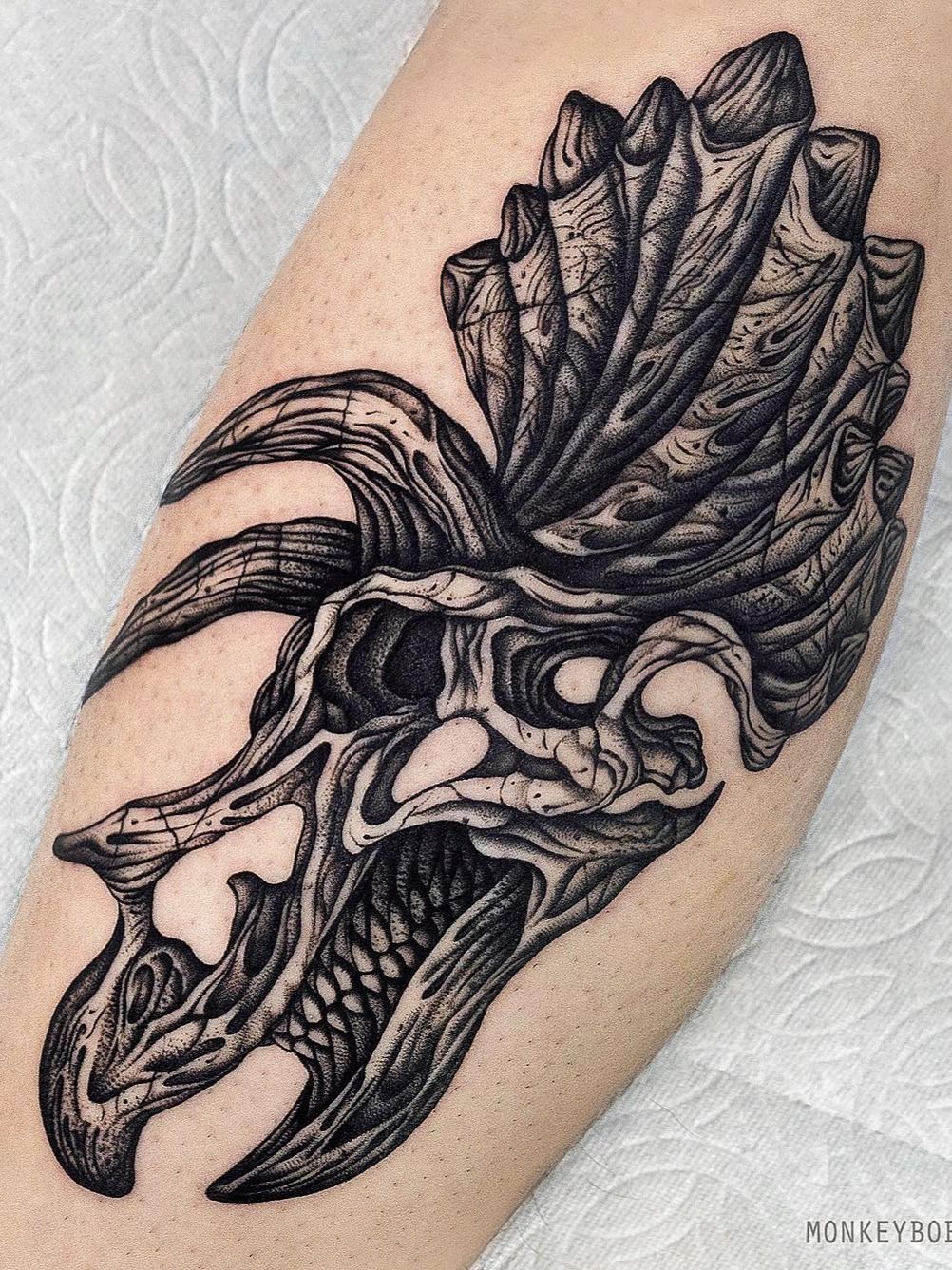 Triceratops skull tattoo  Tattoogridnet