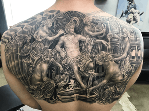 Experience the unparalleled artistry of Jake Masri with this stunning black and gray tattoo that captures intricate details with lifelike precision.