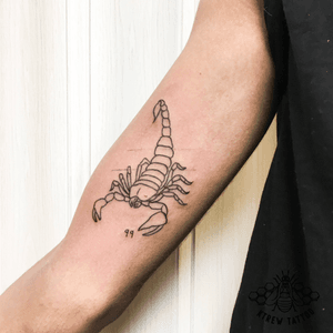 Scorpion Linework Tattoo by Kirstie Trew @ KTREW Tattoo • Birmingham UK #scorpion #scorpio #scorpion #scorpio # lhoroscope #lineworktattoo #finelinetattoo #birmingham