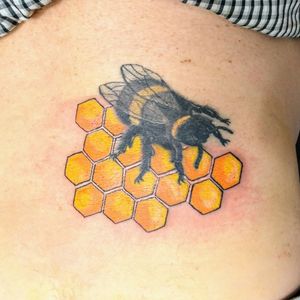 Bee and honeycomb 