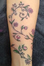 Nice Flower Vine Tattoos