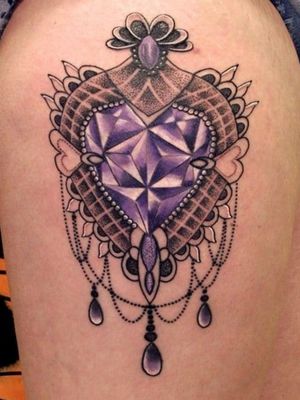 Dot work tattoo #thightattoo #tattooartist #Hull #dotworktattoo #purple 