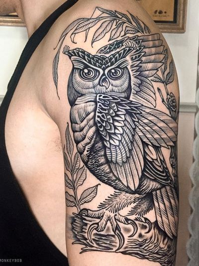 owl tattoos for women on arm