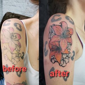 Here is a rework of an old poorly done tattoo. I am always able to improve on your old tattoos