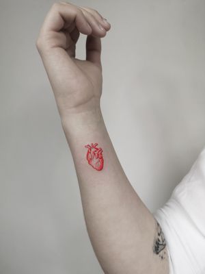 Heart ❣️ Bookings only via Instagram. 🇱🇹 Lithuania, Kaunas 📸 Instagram: @nikita.tattoo 📨 info.artistnikita@gmail.com 🧭 #tattoo #tattoos #tattoodesign #tattooartist #linework #lineworker #lineworktattoo #thinlinetattoo #fineline #dotwork #dotworktattoo #minimalism #minimalistic #minimalistictattoo #blackwork #blackworker #blackworktattoo #colortattoo #colourtattoo #red #redtattoo #redinktattoo #heart #hearttattoo #anatomichearttattoo 