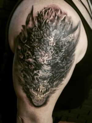 "Dragon" - Cover-up of old dragon tattoo.◾#тату #дракон #trigram #tattoo #dragon #inkedsense