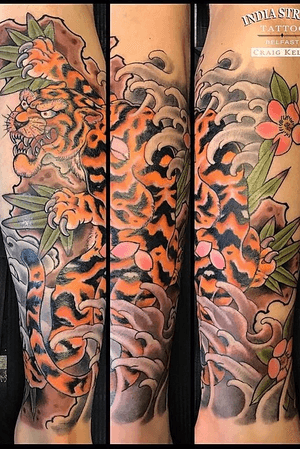 Japanese tiger half sleeve 