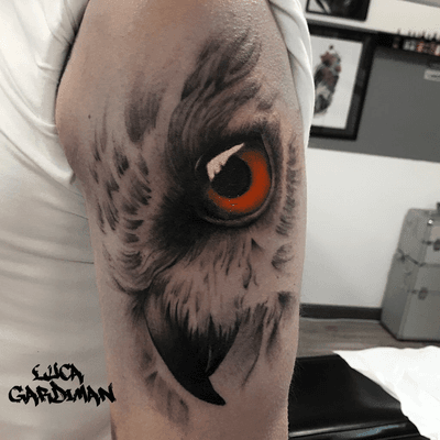 🦉 #tattoodo #owl #lucagardiman 