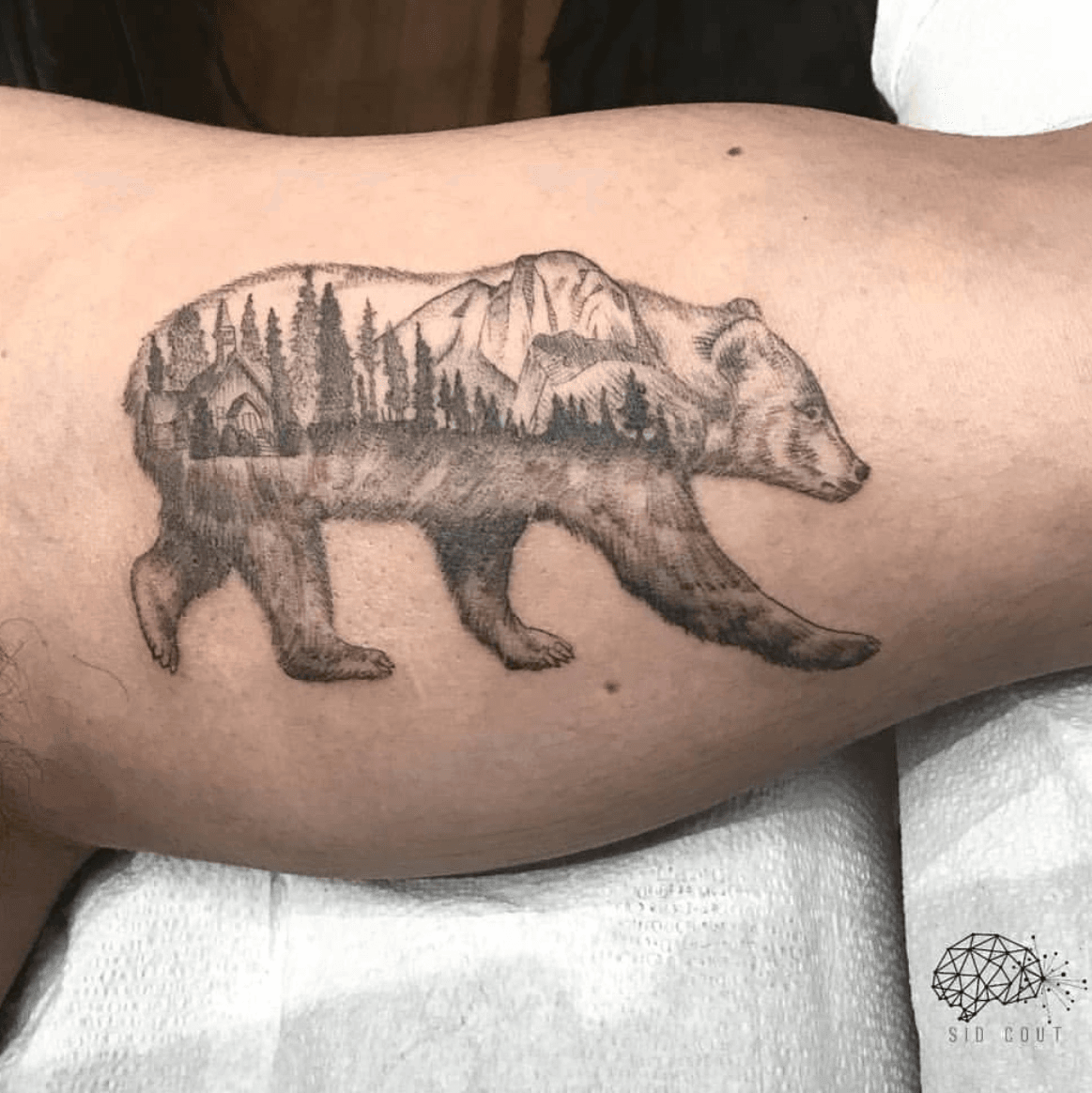 CALIFORNIA BEAR by Jhon Gutti TattooNOW