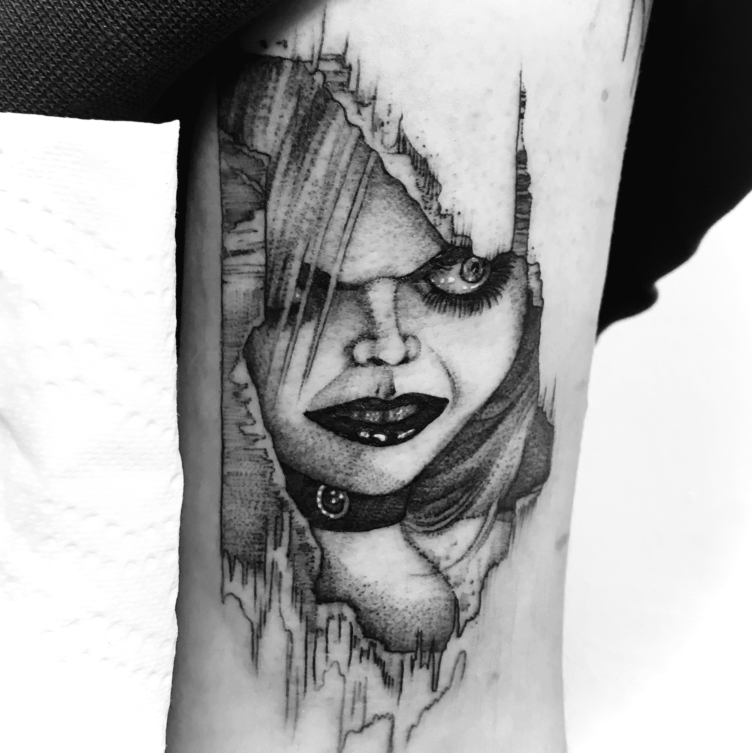 Chucky And Tiffany  Scary tattoos Horror tattoo Horror movie tattoos
