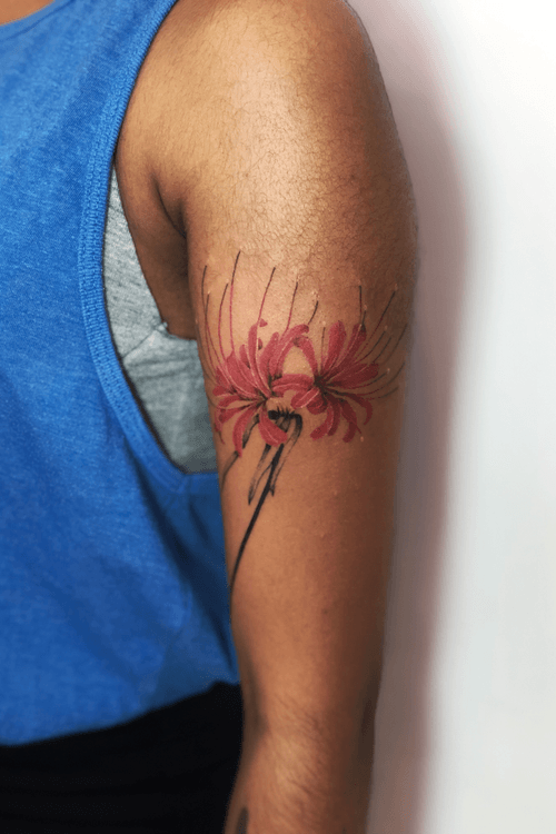 Tattoo Uploaded By Maiko Only Spider Lily Tattoo Tattoos Tatts Uk Nottingham Colourfultattoos Watercolourtattoo Flowertattoo Botanicaltattoo Flowers Colour Uktattoos Nottinghamtattoos Inked Ink Colours Floral Floraltattoo