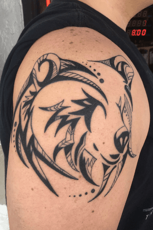 I’m proud of my Native American heritage so I wanted to get this sort of tribal, Native American, spirit bear for a long time. Been happy with it since day 1.
