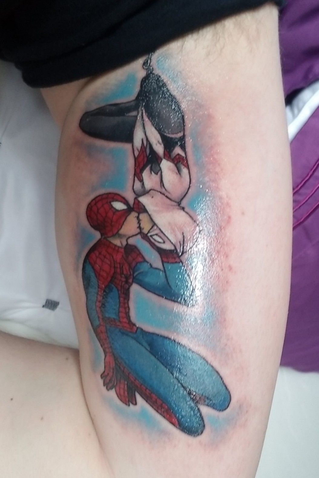 Ollie Keable Tattoos Twitterren Collaboration with joditattoo this was  so much fun Which version of SpiderMan is your favourite Done at  pardonmyfrenchtattoo Message or email to book  tattoo spiderman  spidergwen 