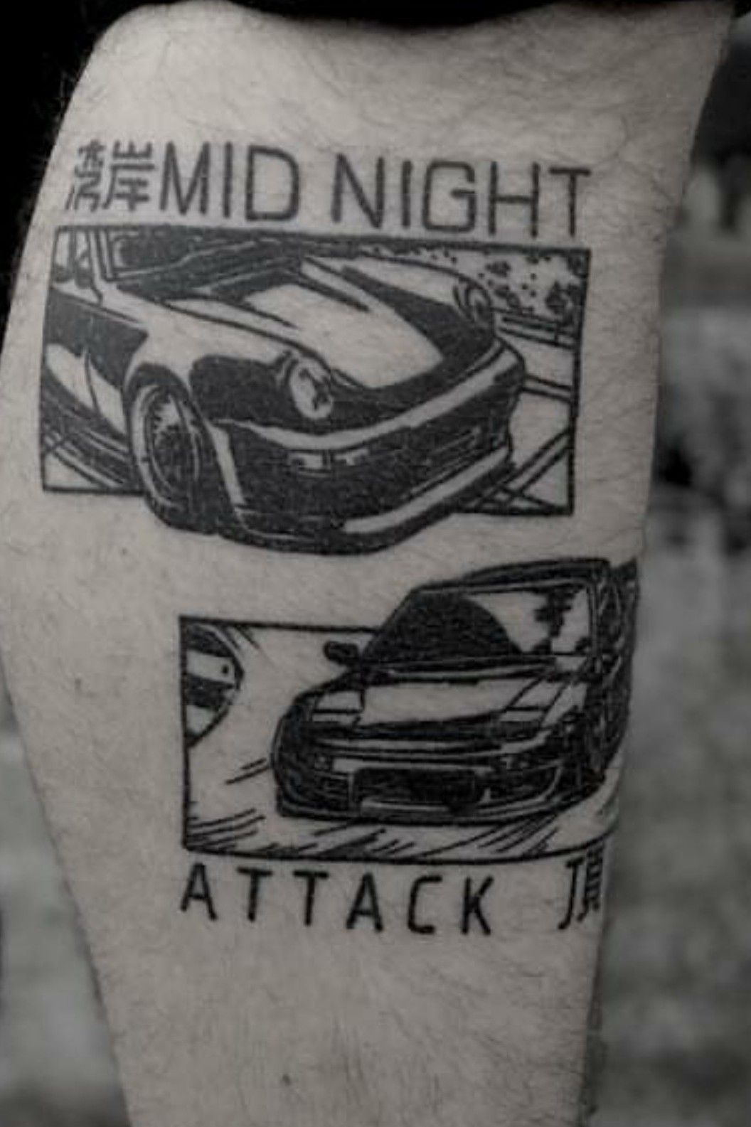 Tattoo uploaded by mmmoleg  Japan car tattoo Nissan Silvia and Porsche   Tattoodo