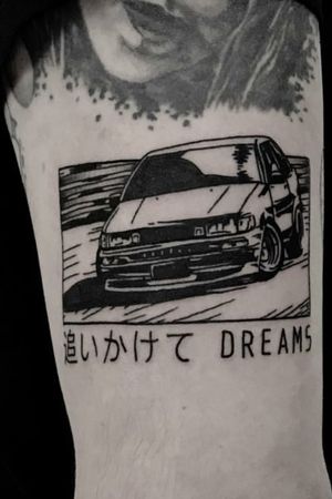Japan car tattoo Toyota Corolla ae86