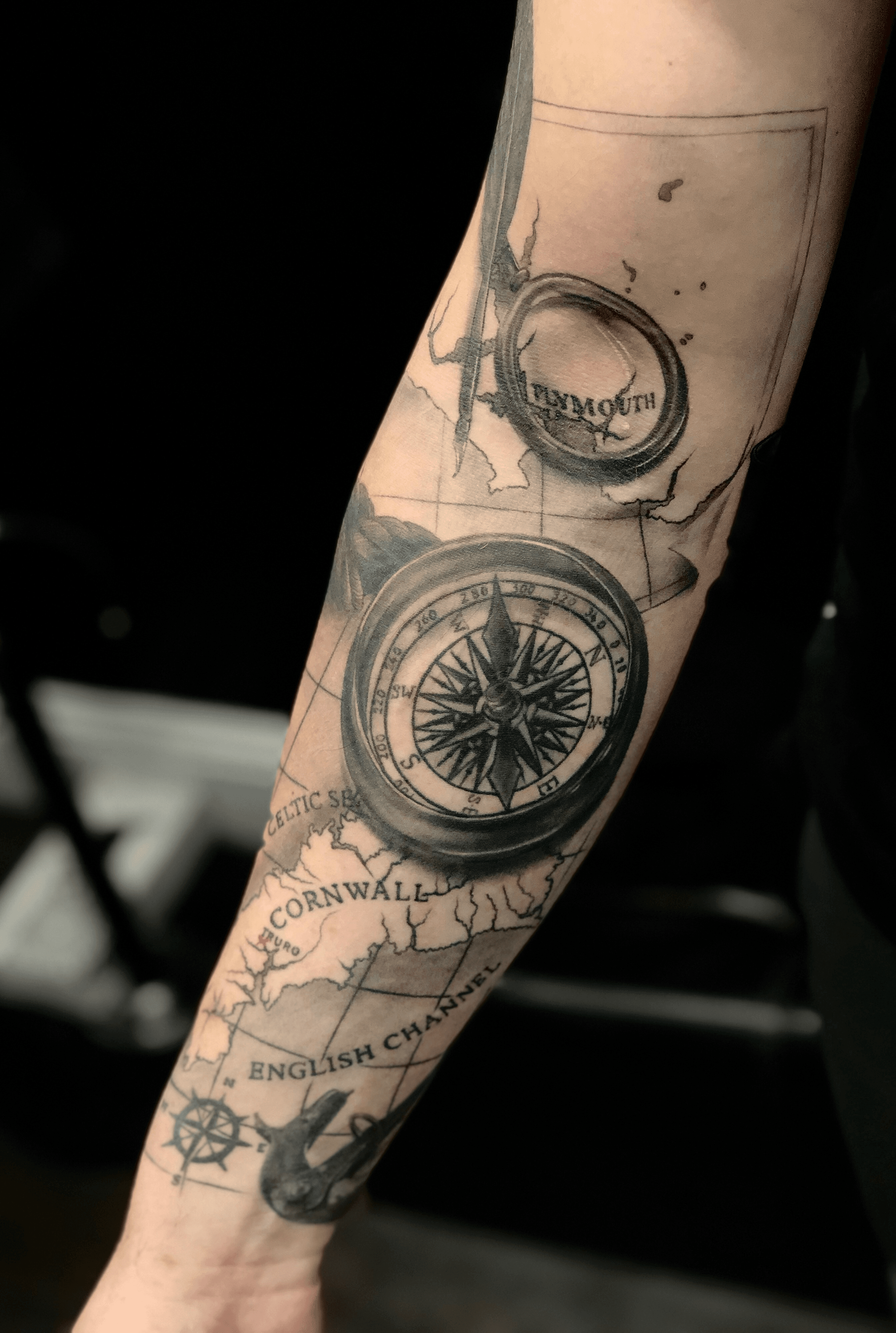 Tattoosday A Tattoo Blog A Compass on the B Train The Alphabet Game  2018 Edition