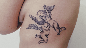 #tattoo #tattoolover #tattooart #angels #angelstattoo #littleangel #rinaschimento #disegno #tattoolines #lineswork #lineworktattoo #minimal #mininaltattoos #tattooed #inked #inkedgirls #stattoo #bishop #bishoprotary #vsco #vscogram
