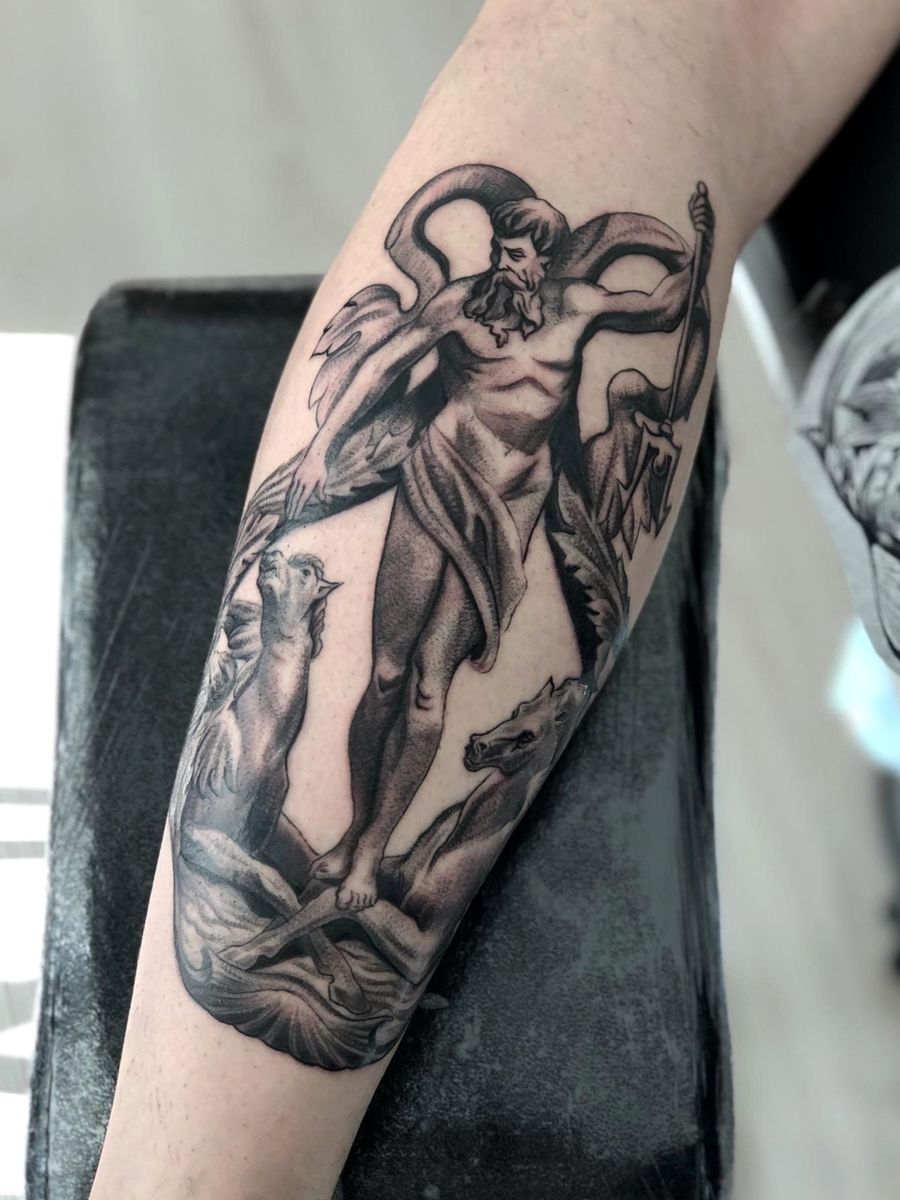 Tattoo uploaded by Egemen Çiloğlu • Poseidon #tattoo #ink #tattoos #art  #inked #tattooed #instagood #like #colourtattoo #tattooart #artist #inkeeze  #mandala #photography #stencilstuff #mithology #photooftheday #drawing  #stencilstuff #model ...