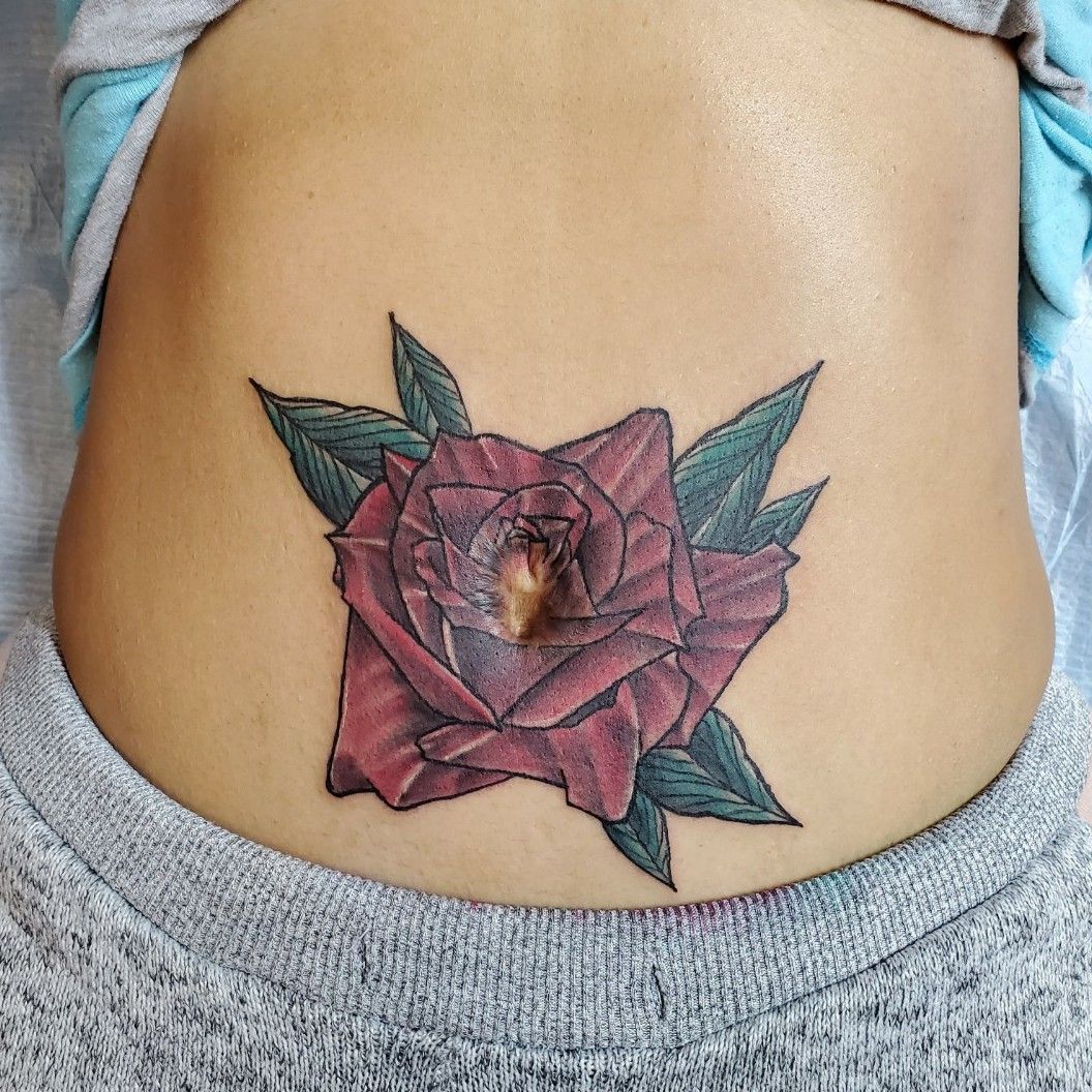 Side belly roses by ravenwarlock on DeviantArt