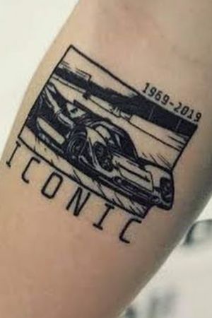Porsche car tattoo