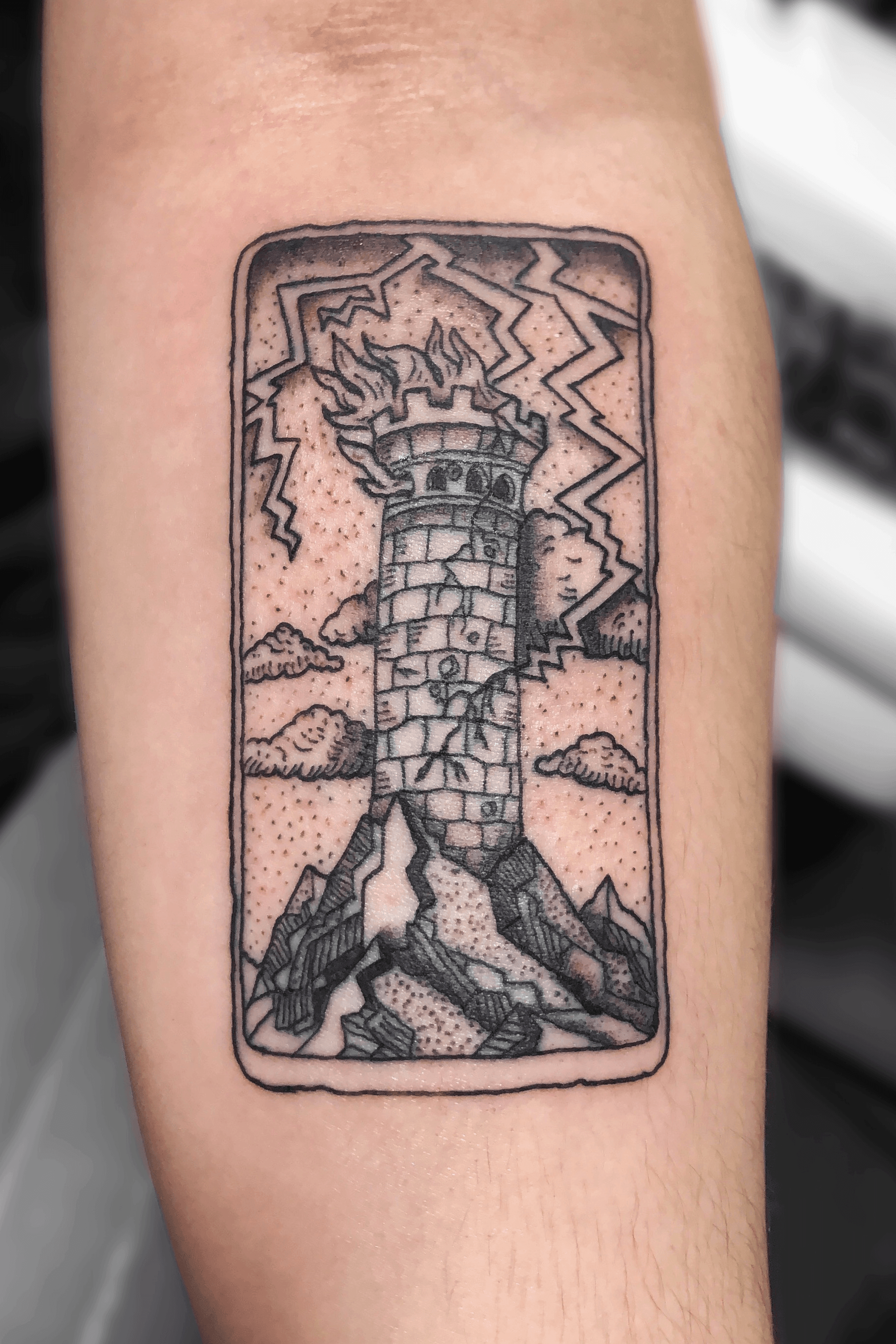 The Tower Tarot Tattoo  Tarot tattoo Tattoos Witchcraft tattoos