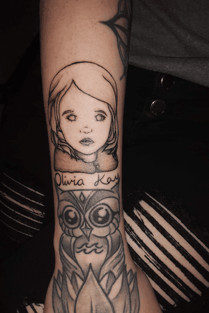 Tattooed my daughter on my own arm.