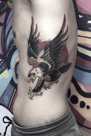 Traditional eagle, done at @studio_ocre