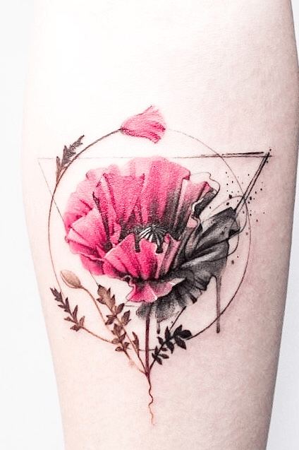 Watercolor tattoo by Lana aka Rainbowtattoo #Lana #Rainbowtattoo