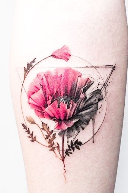 Watercolor tattoo by Lana aka Rainbowtattoo #Lana #Rainbowtattoo