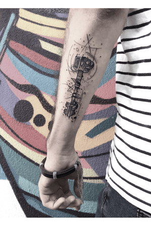 Key black work tattoo, done at @studio_ocre