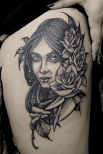 Thanks for sitting so well for it!! Female head with roses. Would love to do more of human figure :)