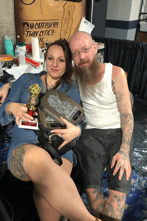 Good times what’s the wife at the Villanarts Tattoo Convention in Minneapolis