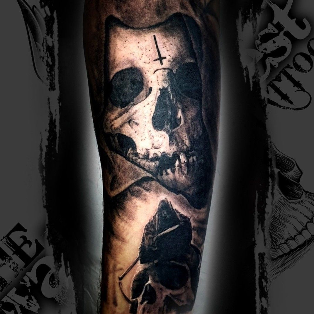 Dark tattoos for men Evil skull tattoo Dark tattoo