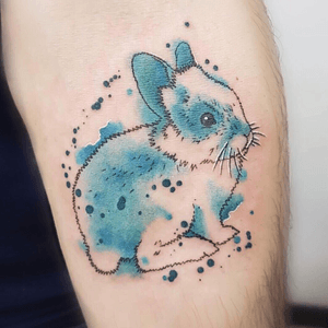 Bunny tattoo watercolor