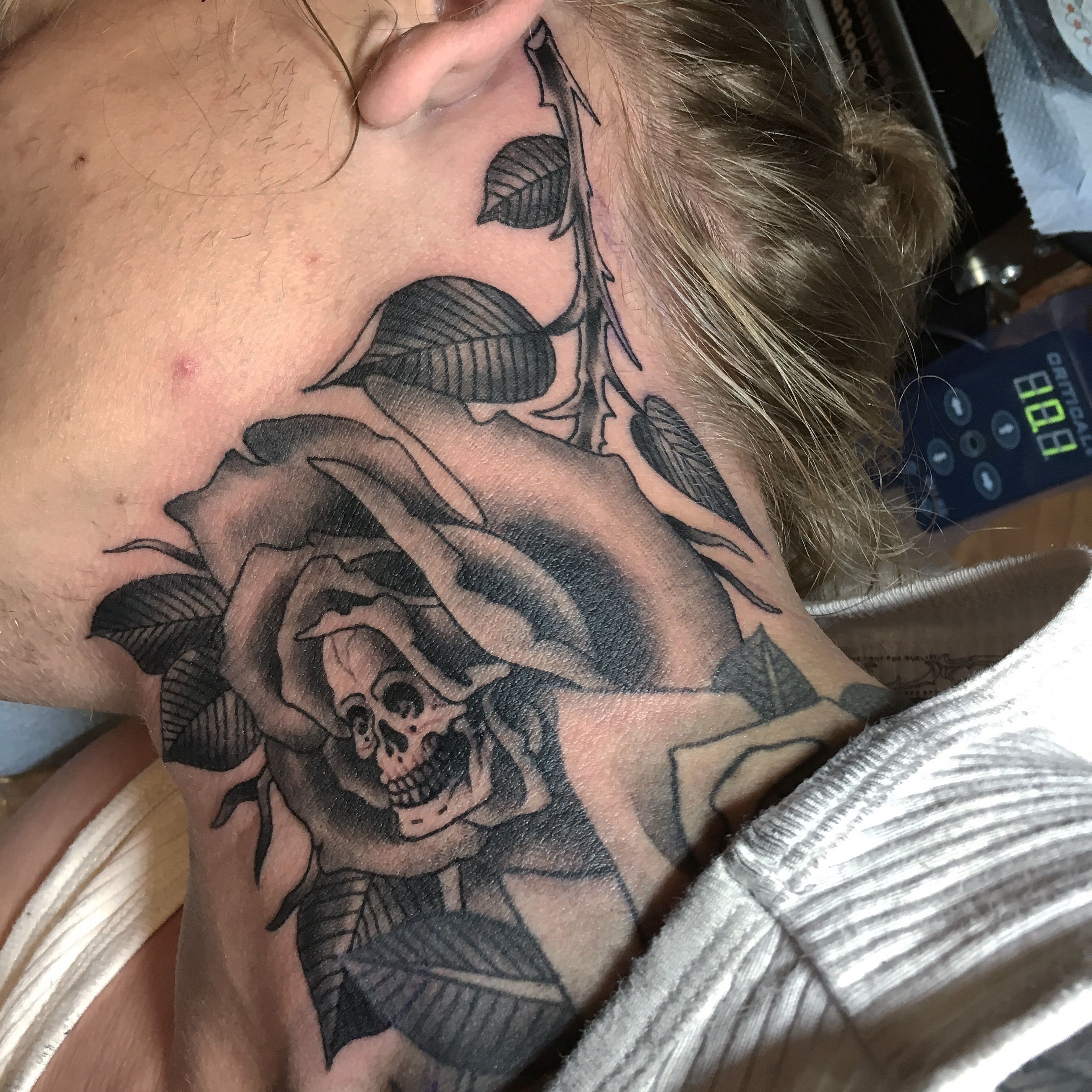 BIG SLEEPS STUDIO on Instagram ROSE NECK TATTOO BY YELY  TEXT  3108818835 or DM us to book your session with yelytattoo  x x x  BigSleepsstudio