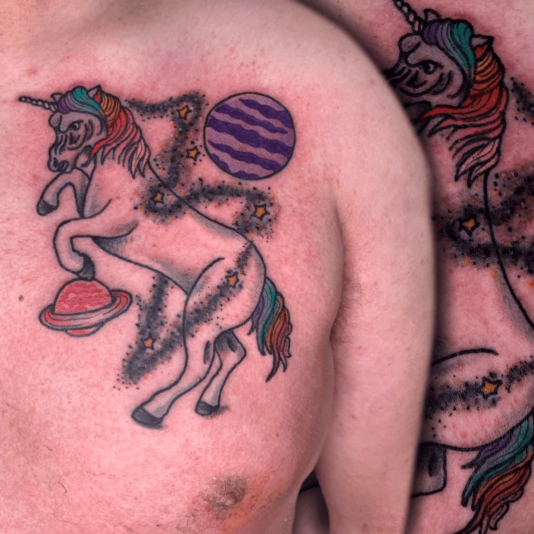 Premium Photo  Mystical unicorn tattoo style