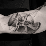 #tattoodesign #tattooflash #tattoodo #tattoos #blackwork #tattooidea #detailed #detail #singleneedle #icarus #sculpture #contemporary #portrait #blackansgrey #blackwork #dotwork #time #geometry #hourglass #falling #abstract #negative #black