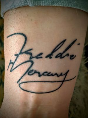 Freddie Mercury autograph. 