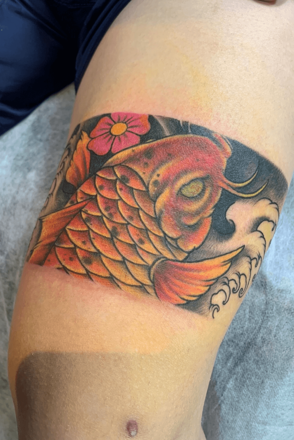 Qubiduu on Instagram Koi with lotus flower armband    tattoo tattoos  tattooart tattooaddict tattoolife tattoolove tattoolovers  tattooideas