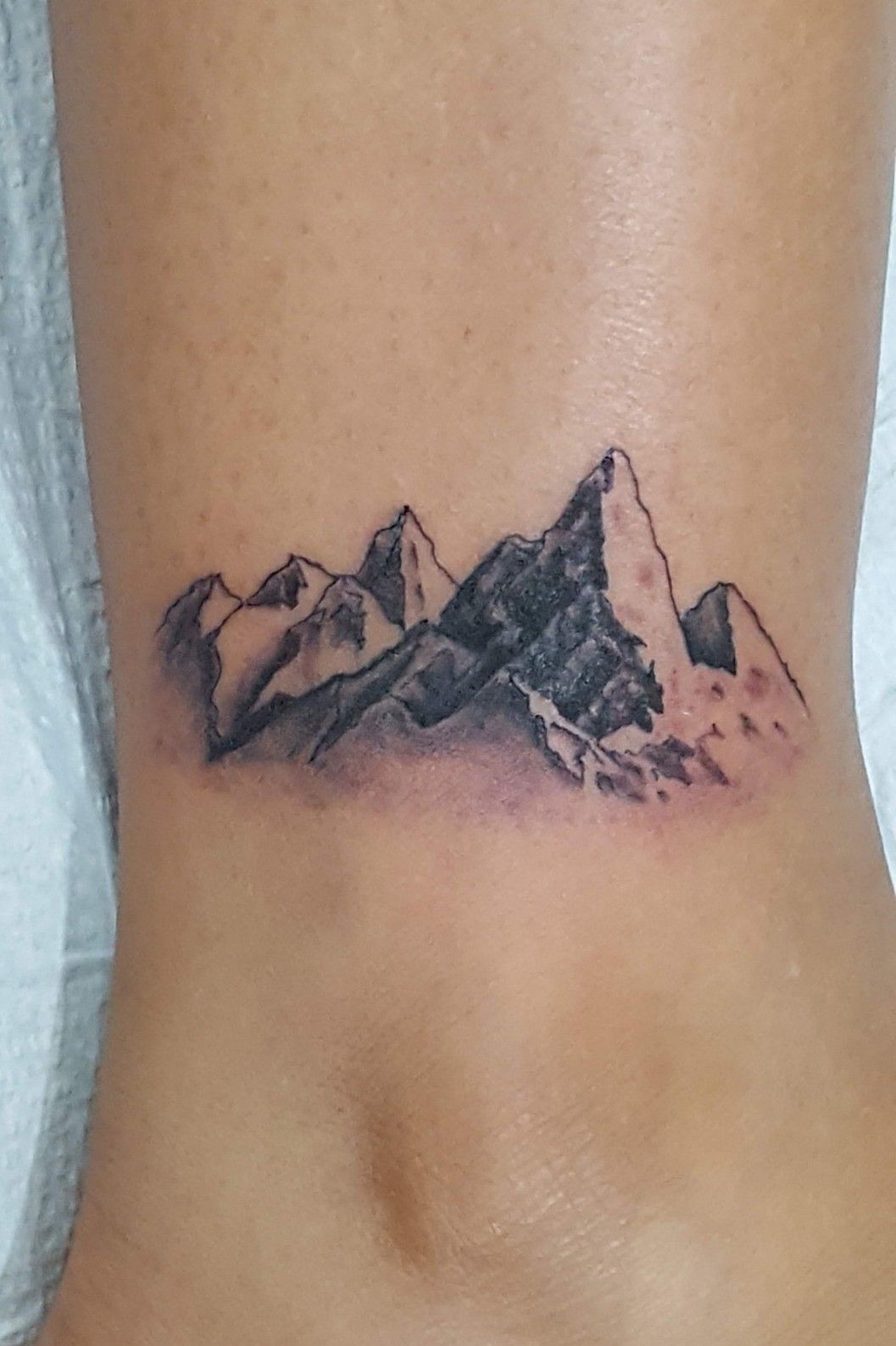Tattoo uploaded by Aiste Cosmos  Mountain wrist bracelet mountains  dotwork bracelettattoo  Tattoodo
